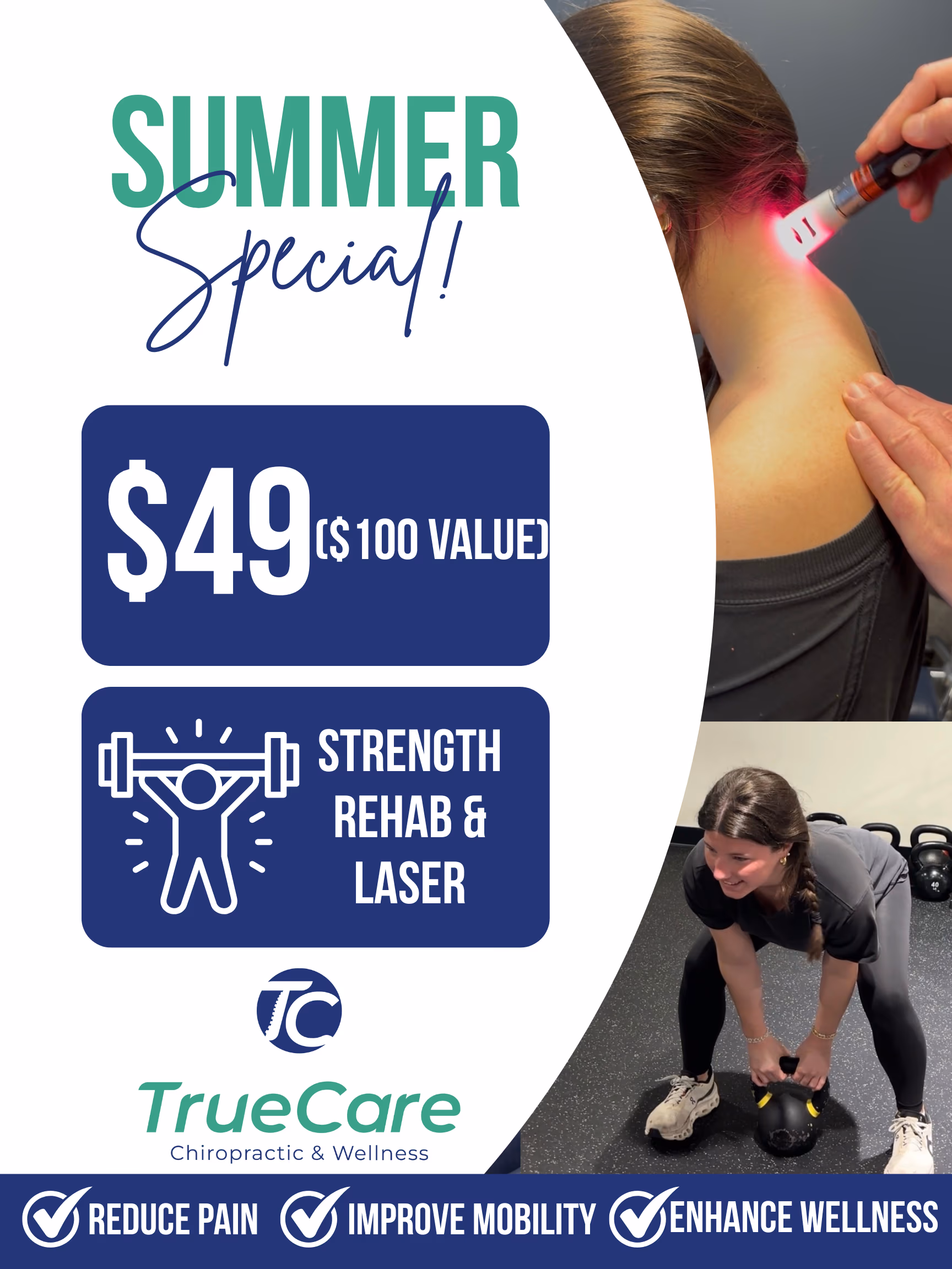 TrueCare Summer Special details - mention the offer when you call to book.
